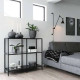 SIMP Four-Grid Metal Shelf W80xW120, Black SIMP Four-Grid Metal Shelf W80xW120, Black